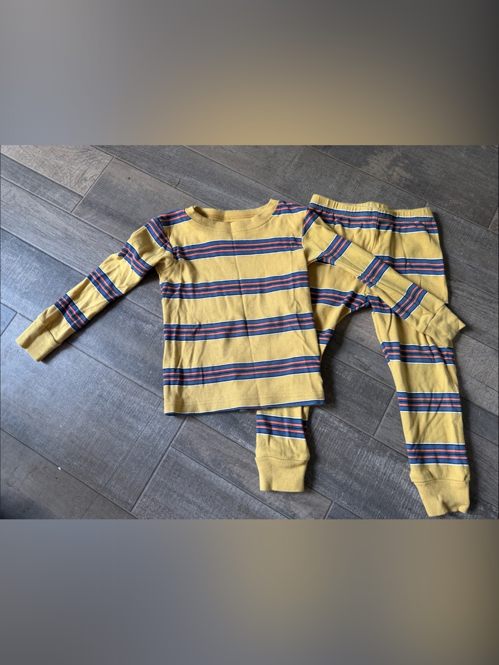 Carter's Yellow Striped Kids Pajama Set